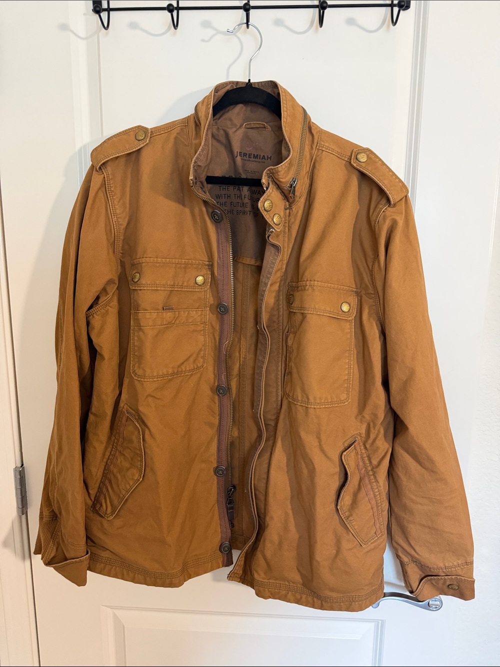 Jeremiah Men's Military Field Jacket in Tan Brown